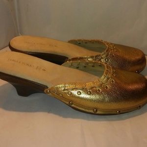 Luisa D'Orio Golden Heels Size 9